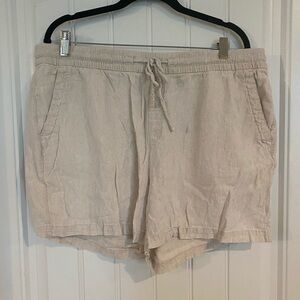 Old navy linen short light beige size XL